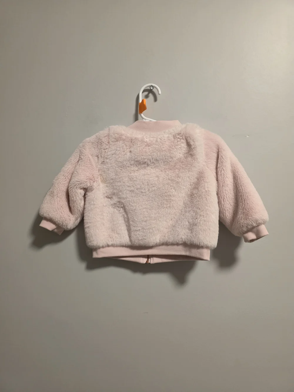 Cat & Jack Light Pink Faux-Fur Zip Hoodie